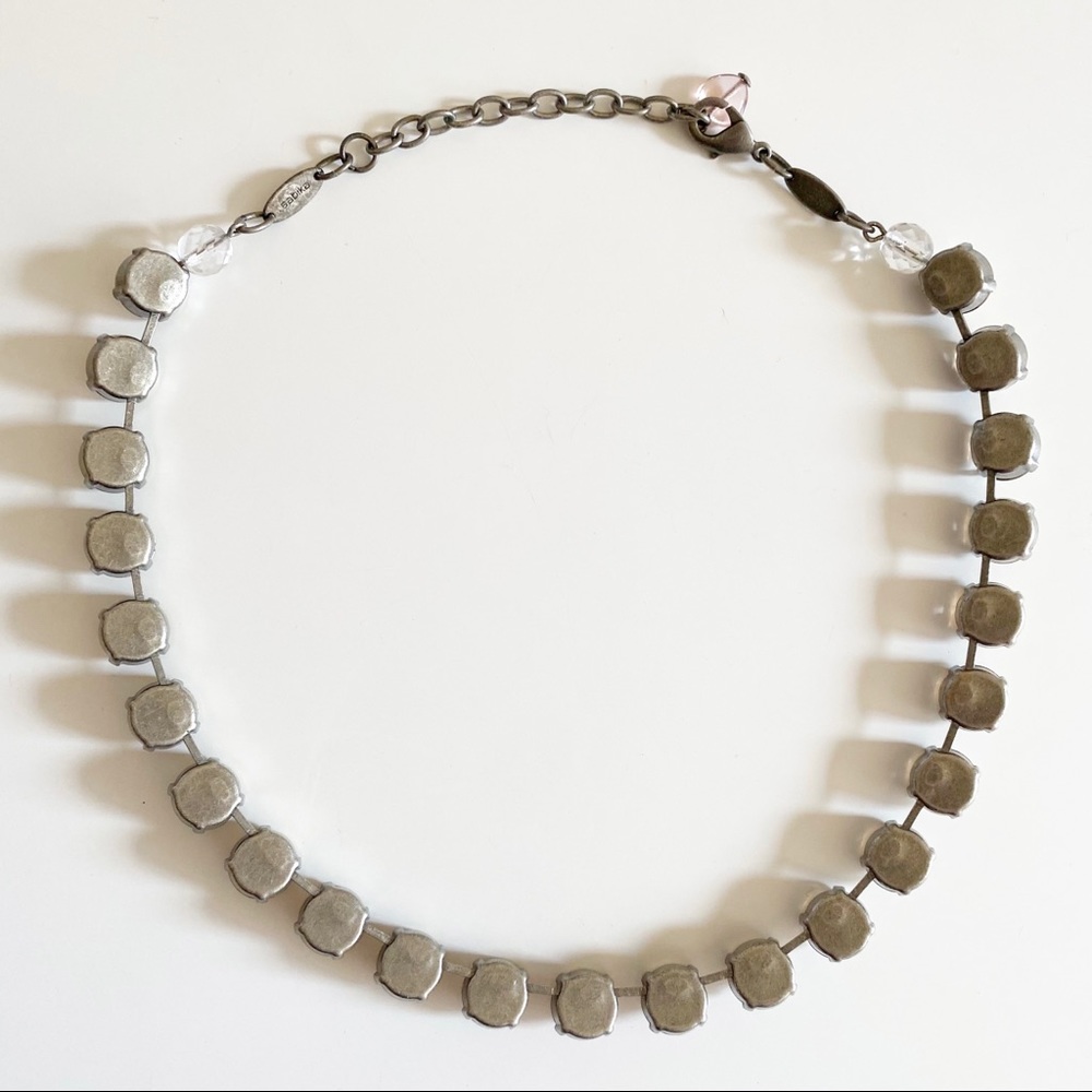 Sabika Champagne Manhattan Chunky Crystal Choker Gold Antique Silver - Picture 3 of 11